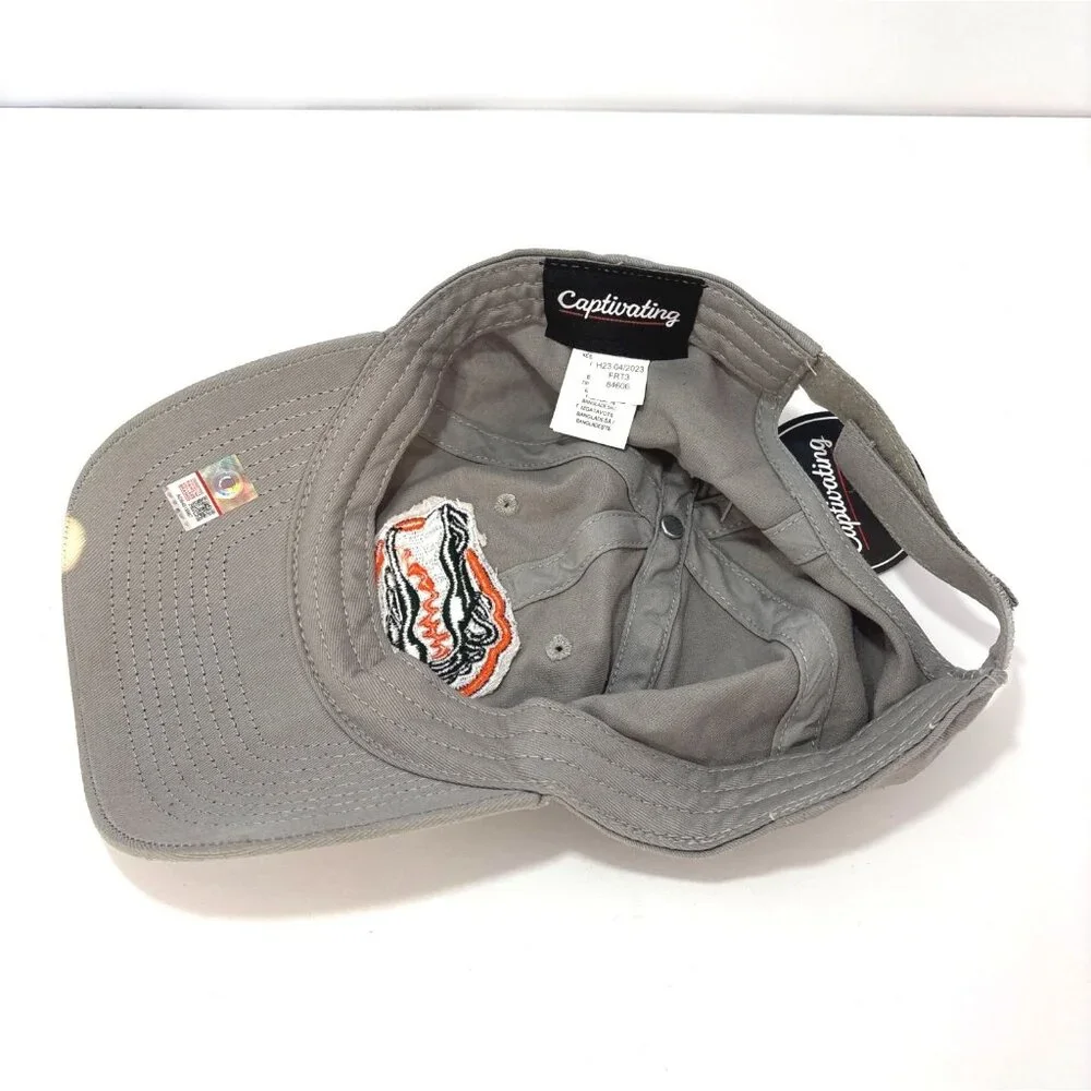 Florida Gaters adjustable back‎ tan ball cap NEW With Damage